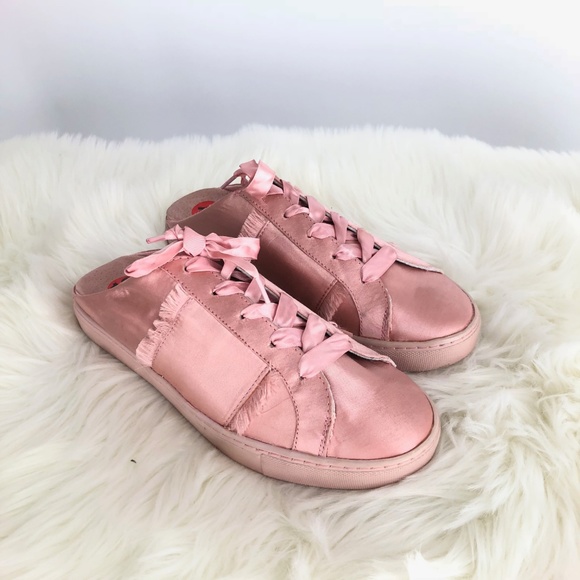 NEW Free People Satin Lace-up Slide Sneakers - Picture 4 of 6